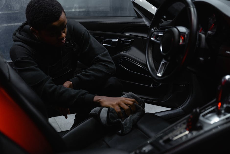 Cleaning and conditioning a car interior